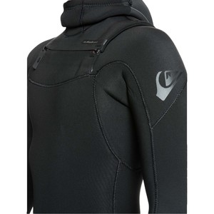 2023 Quiksilver Boys Everyday Sessions Hooded 4/3mm GBS Chest Zip Wetsuit EQBW203006 - Black